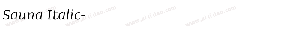 Sauna Italic字体转换